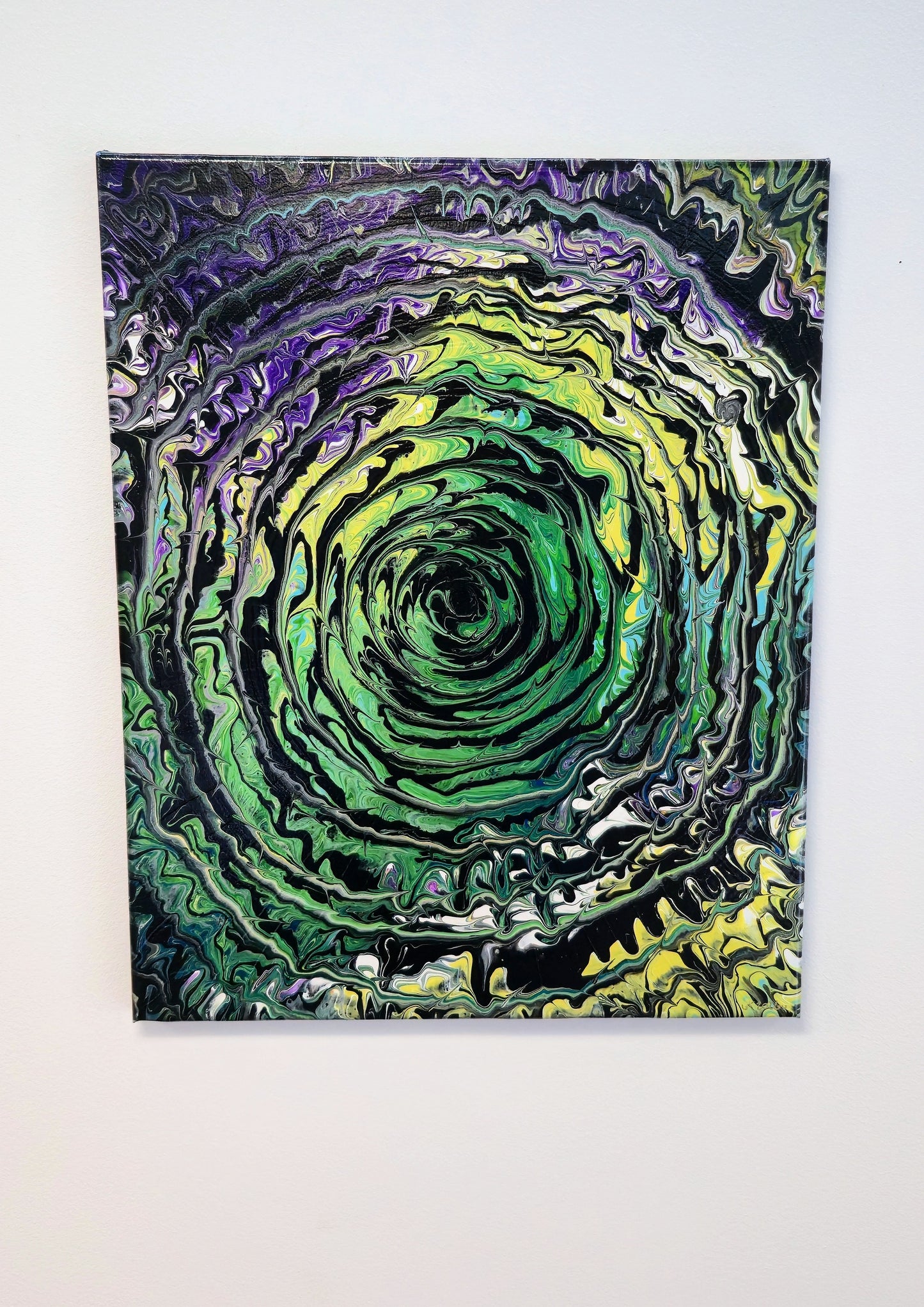 Wir Świadomości – Obraz Abstrakcyjny Pouring Art (40x50 cm)