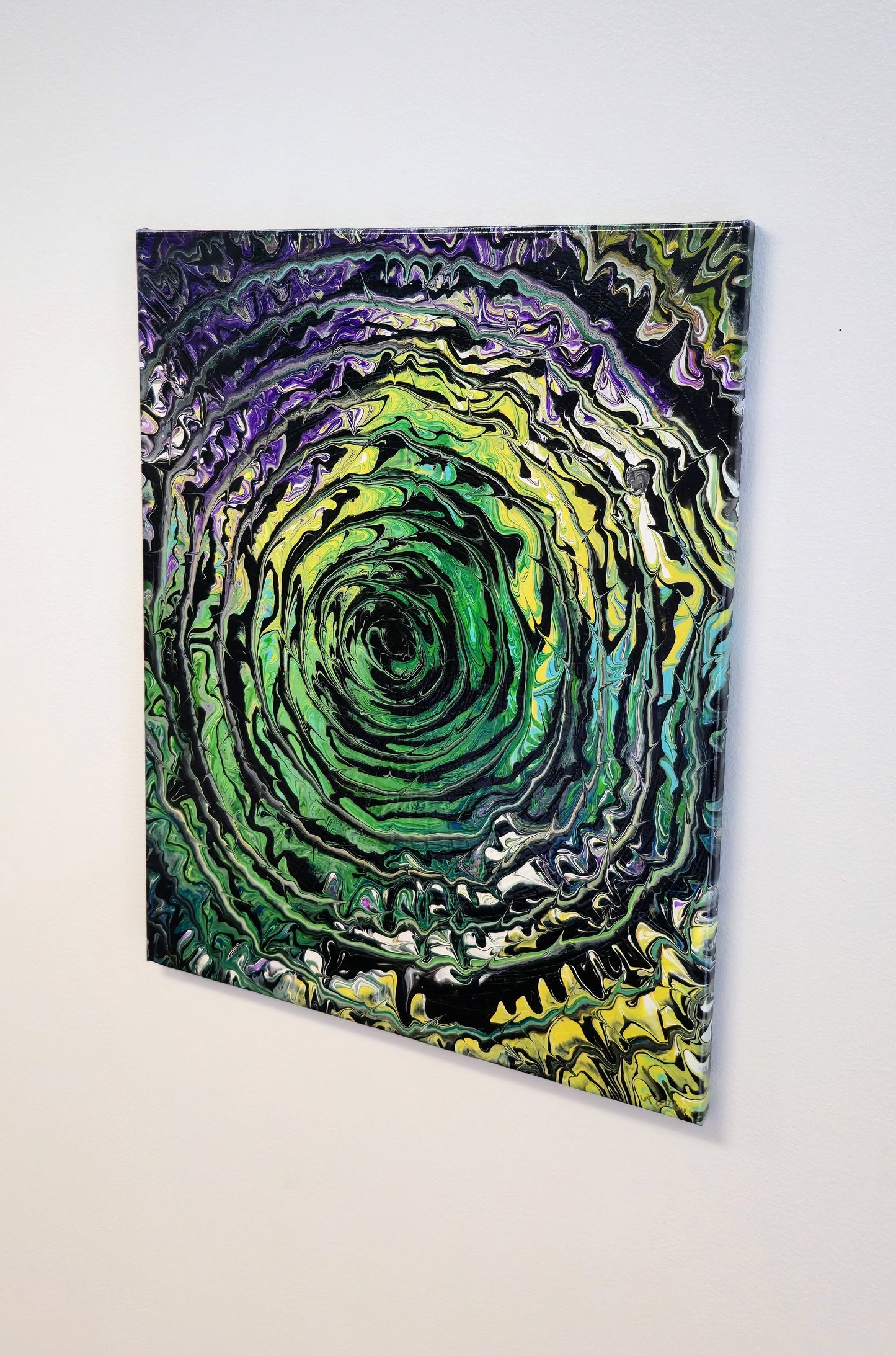Wir Świadomości – Obraz Abstrakcyjny Pouring Art (40x50 cm)