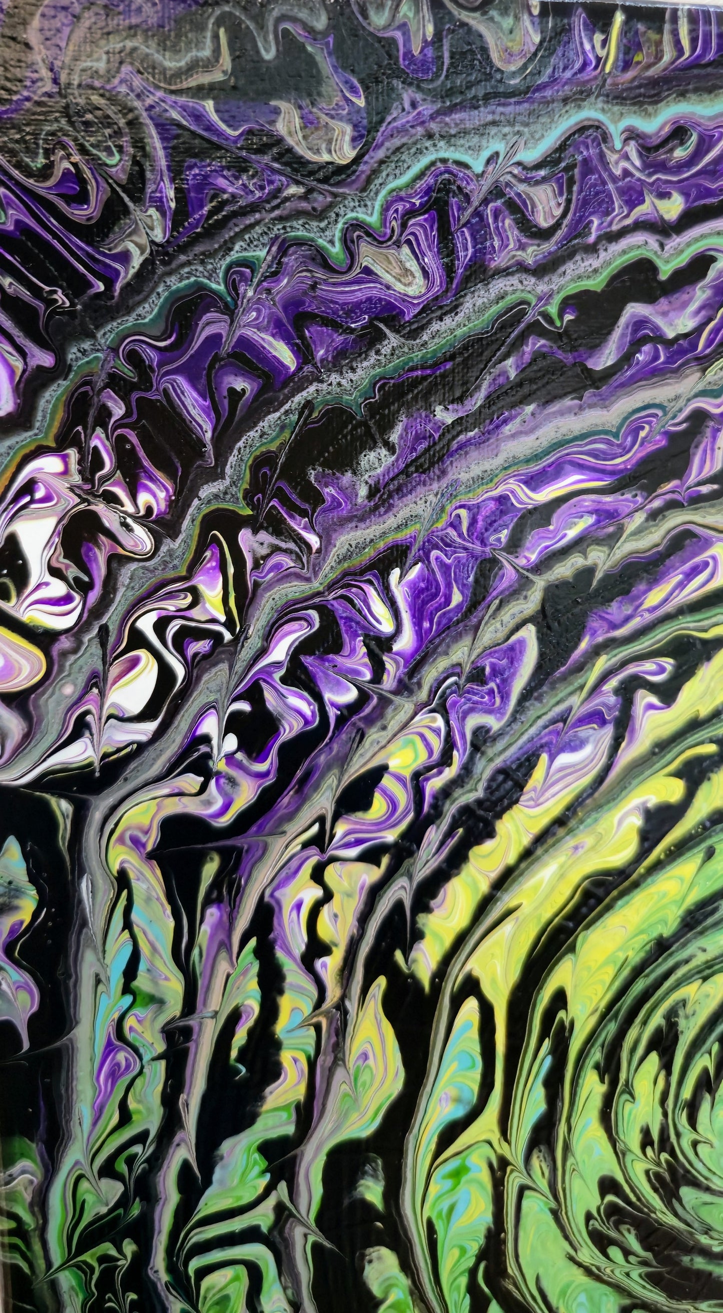 Wir Świadomości – Obraz Abstrakcyjny Pouring Art (40x50 cm)