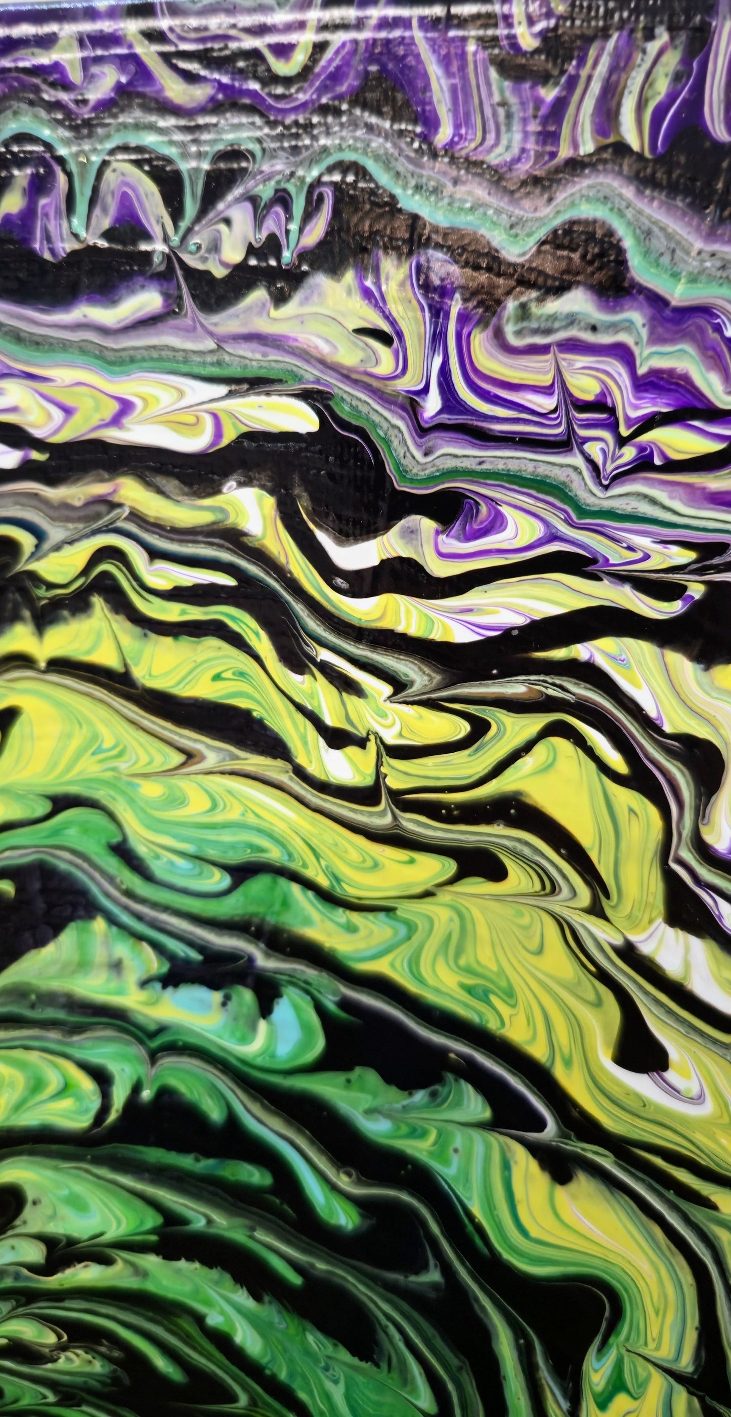 Wir Świadomości – Obraz Abstrakcyjny Pouring Art (40x50 cm)
