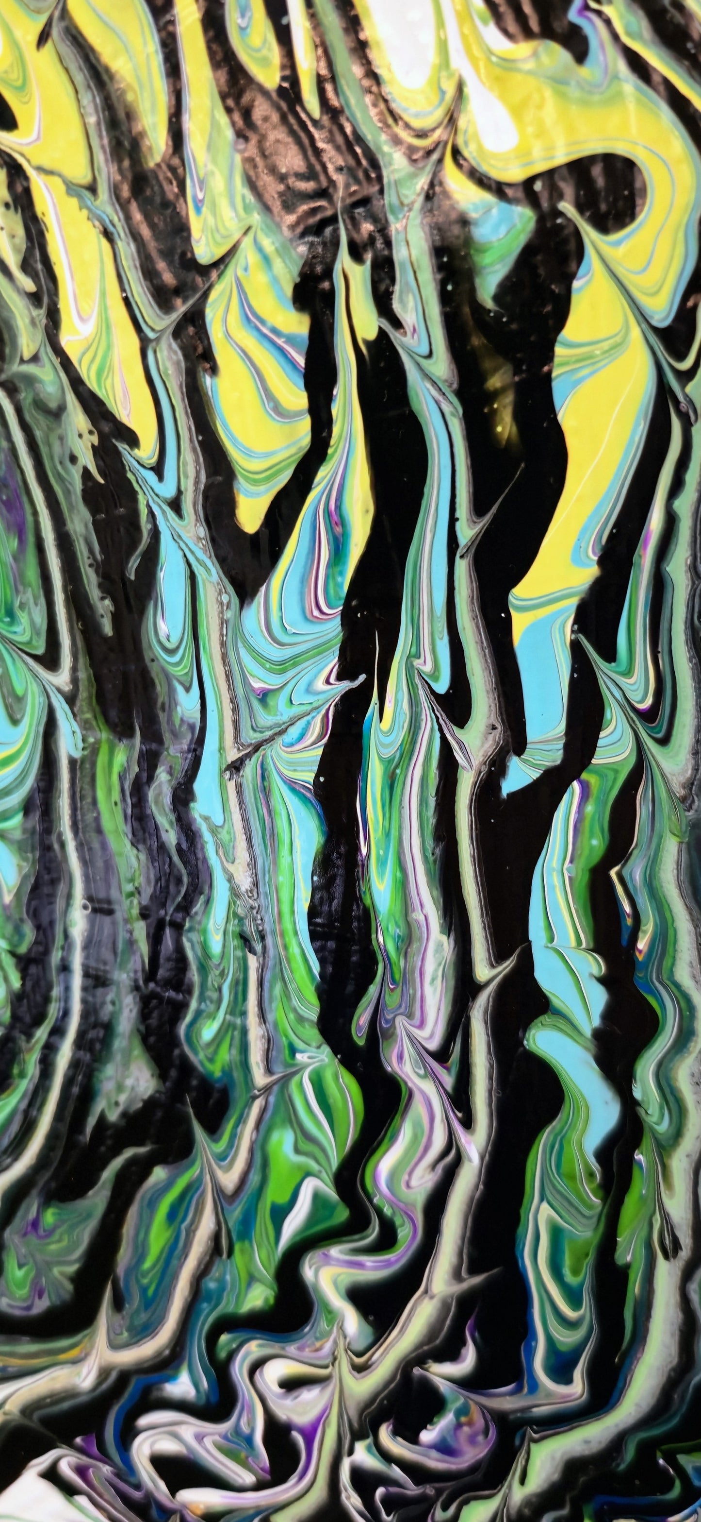 Wir Świadomości – Obraz Abstrakcyjny Pouring Art (40x50 cm)