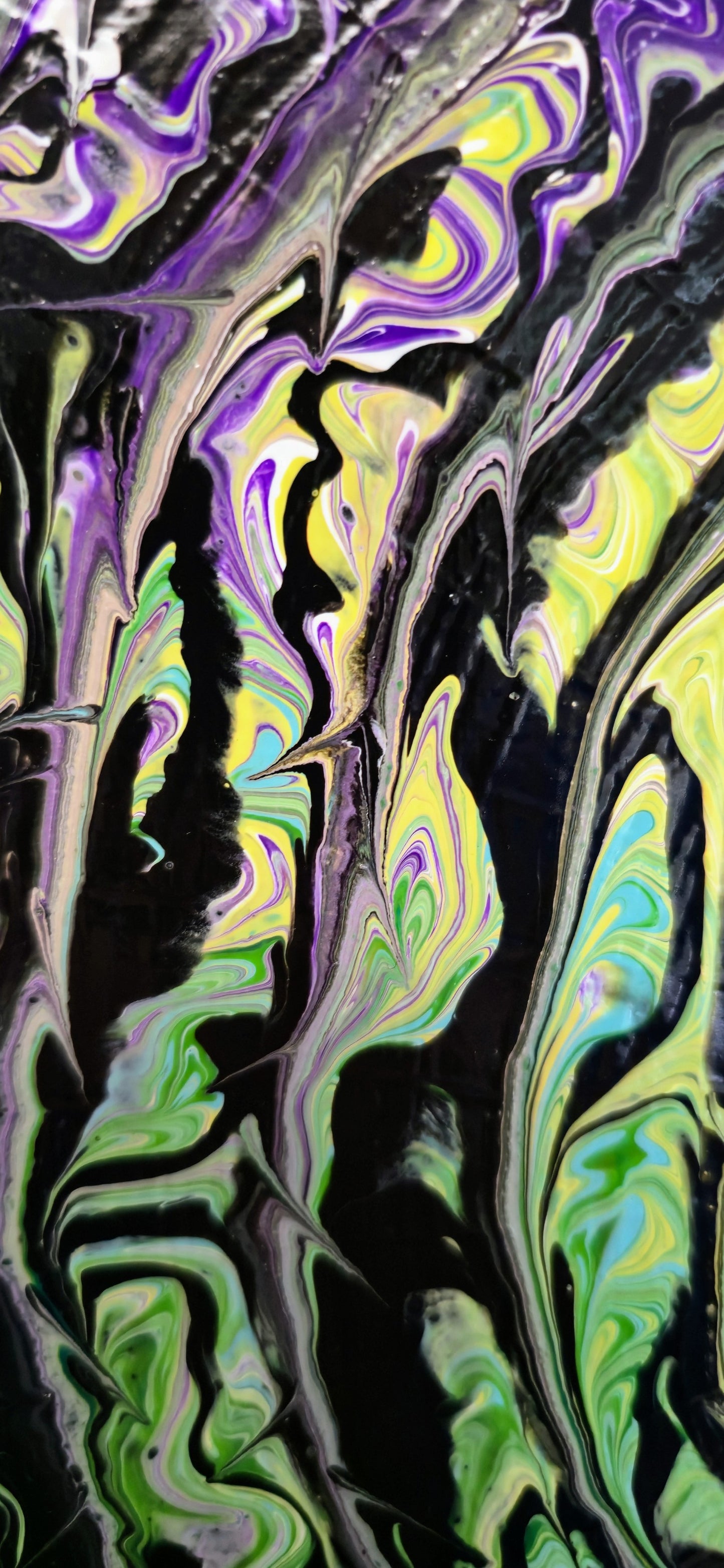 Wir Świadomości – Obraz Abstrakcyjny Pouring Art (40x50 cm)