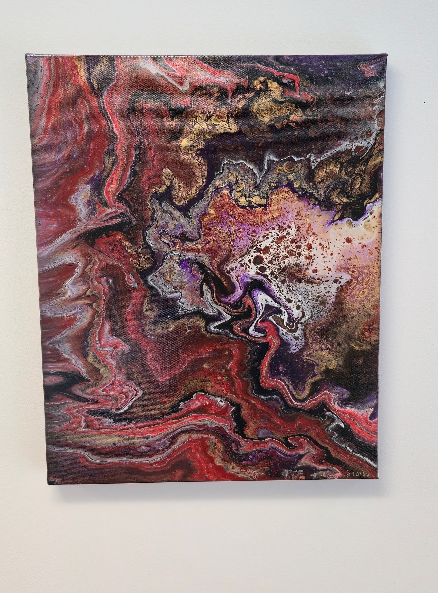 Kiedy Ego Się Się Gubi – Obraz Abstrakcyjny Pouring Art (40x50 cm)