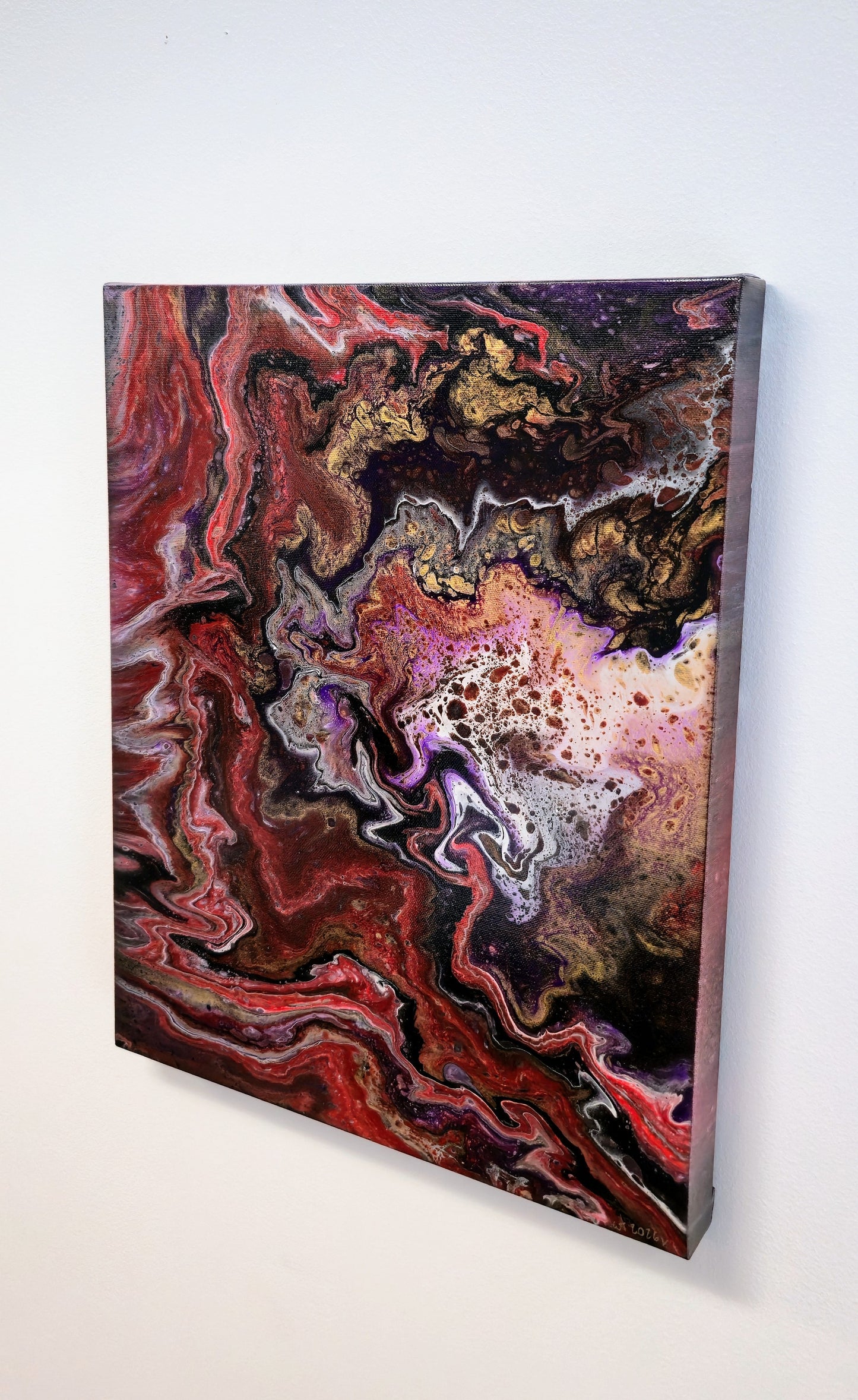 Kiedy Ego Się Się Gubi – Obraz Abstrakcyjny Pouring Art (40x50 cm)