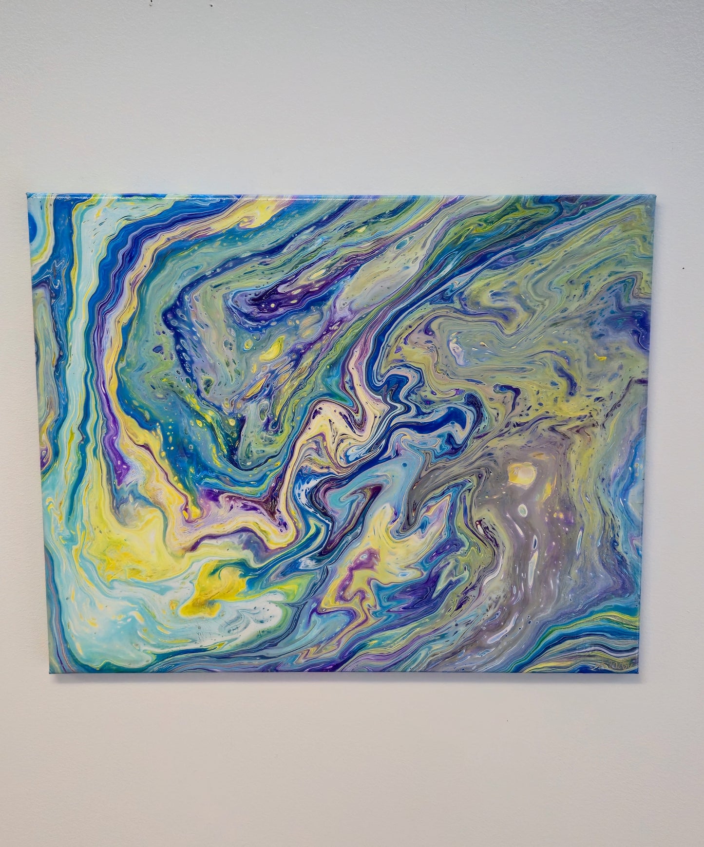 Przepływ – Obraz Abstrakcyjny Pouring Art (40x50 cm)