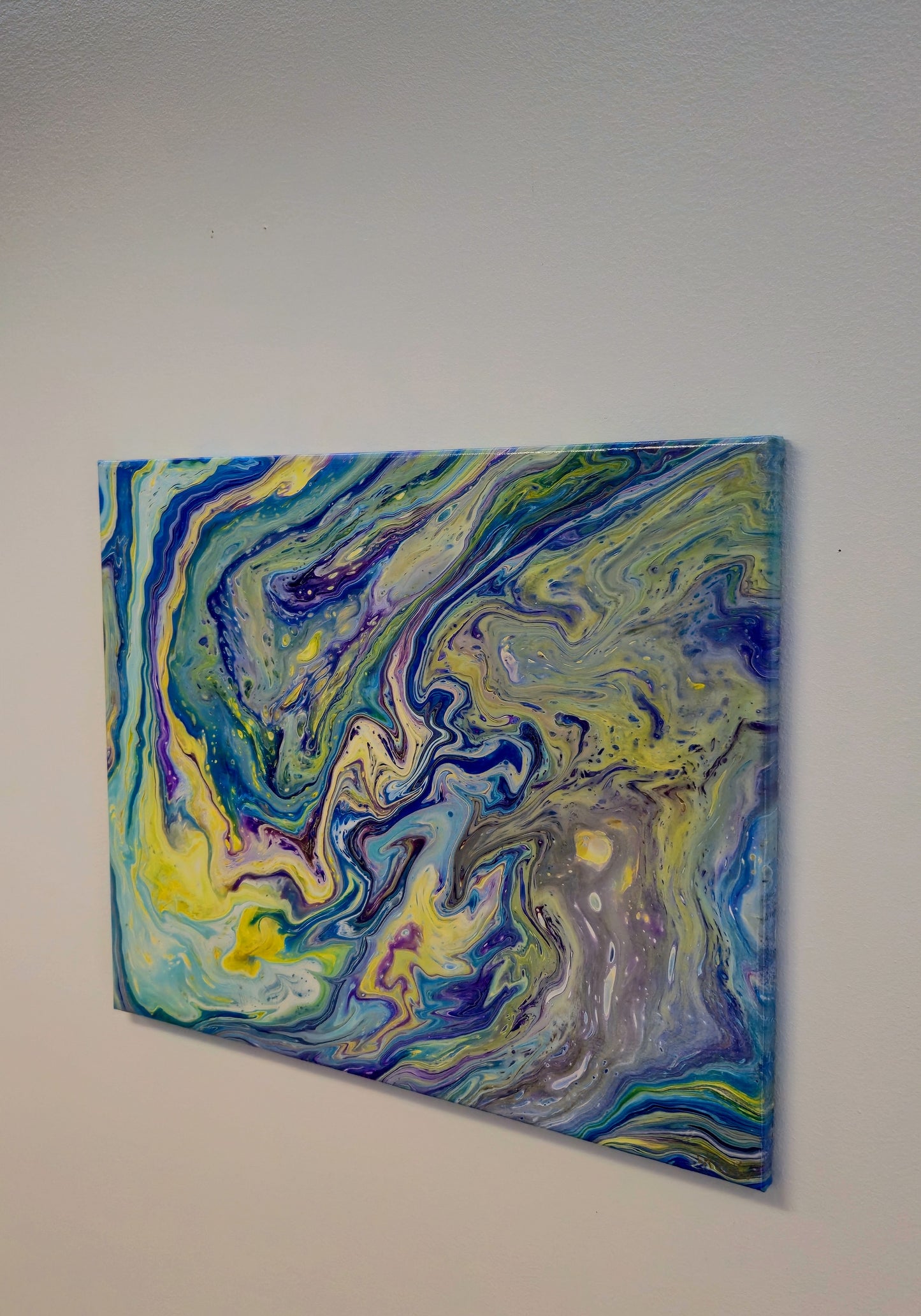 Przepływ – Obraz Abstrakcyjny Pouring Art (40x50 cm)