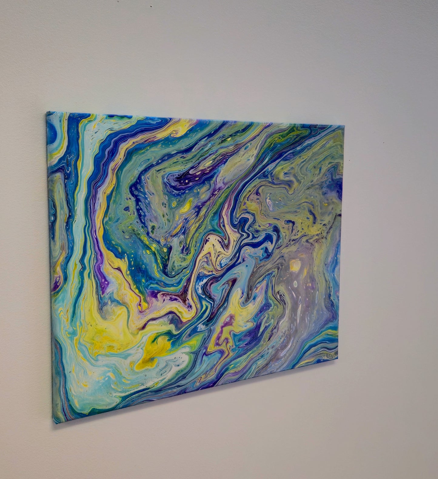 Przepływ – Obraz Abstrakcyjny Pouring Art (40x50 cm)