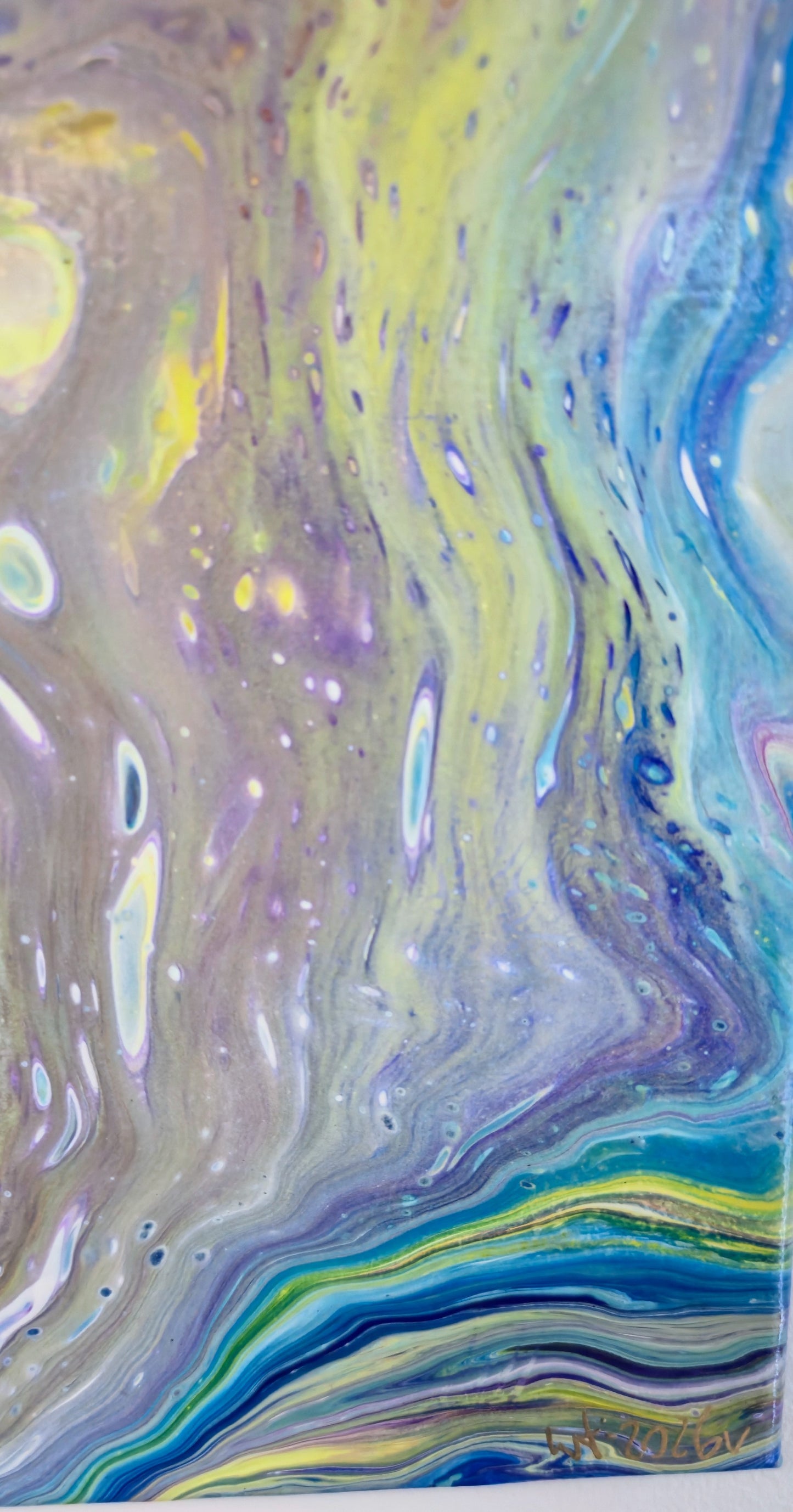 Przepływ – Obraz Abstrakcyjny Pouring Art (40x50 cm)