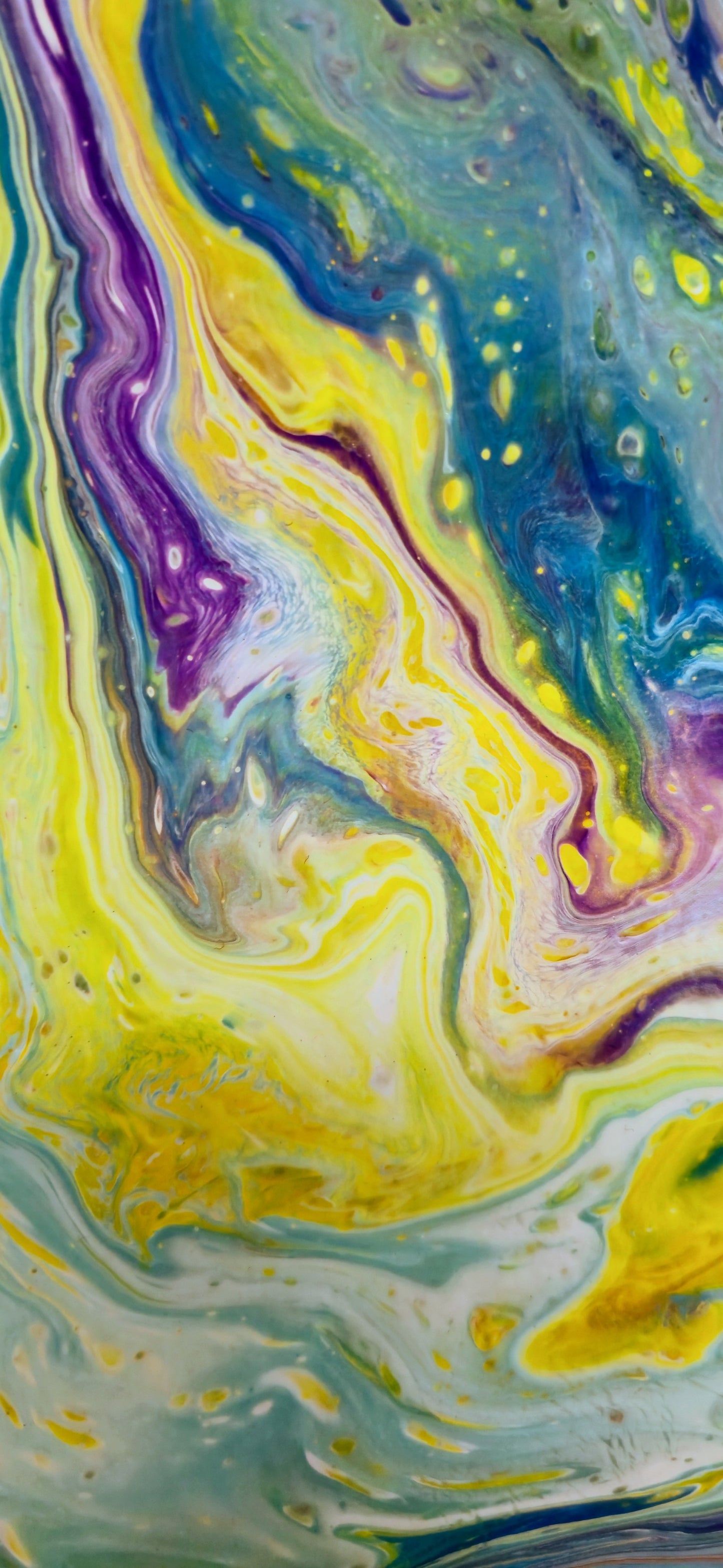 Przepływ – Obraz Abstrakcyjny Pouring Art (40x50 cm)