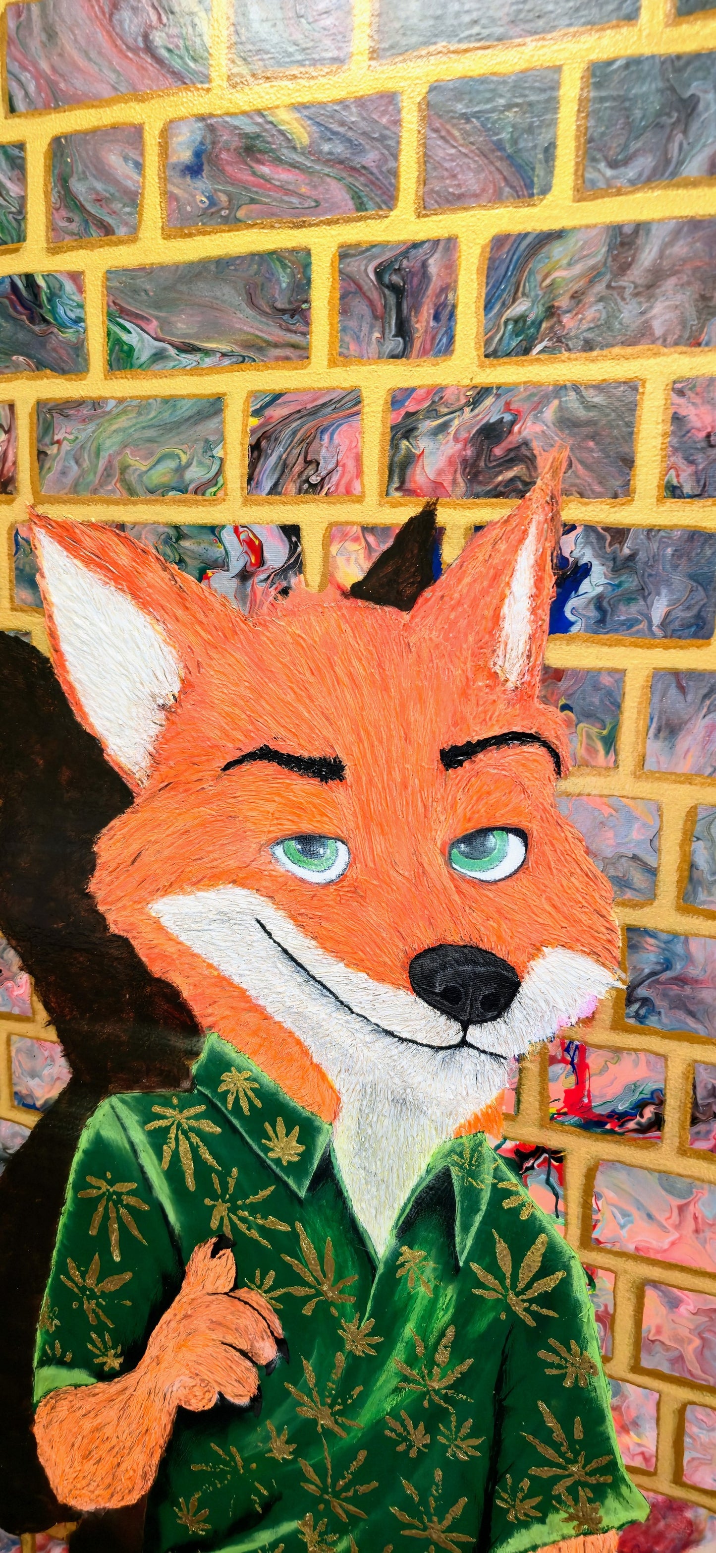 Lis, Który Wie – Obraz Mixed Media 70x140 cm