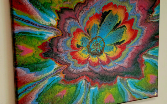 Obraz abstrakcyjny 30x40cm - Kolorowa Eksplozja Barw