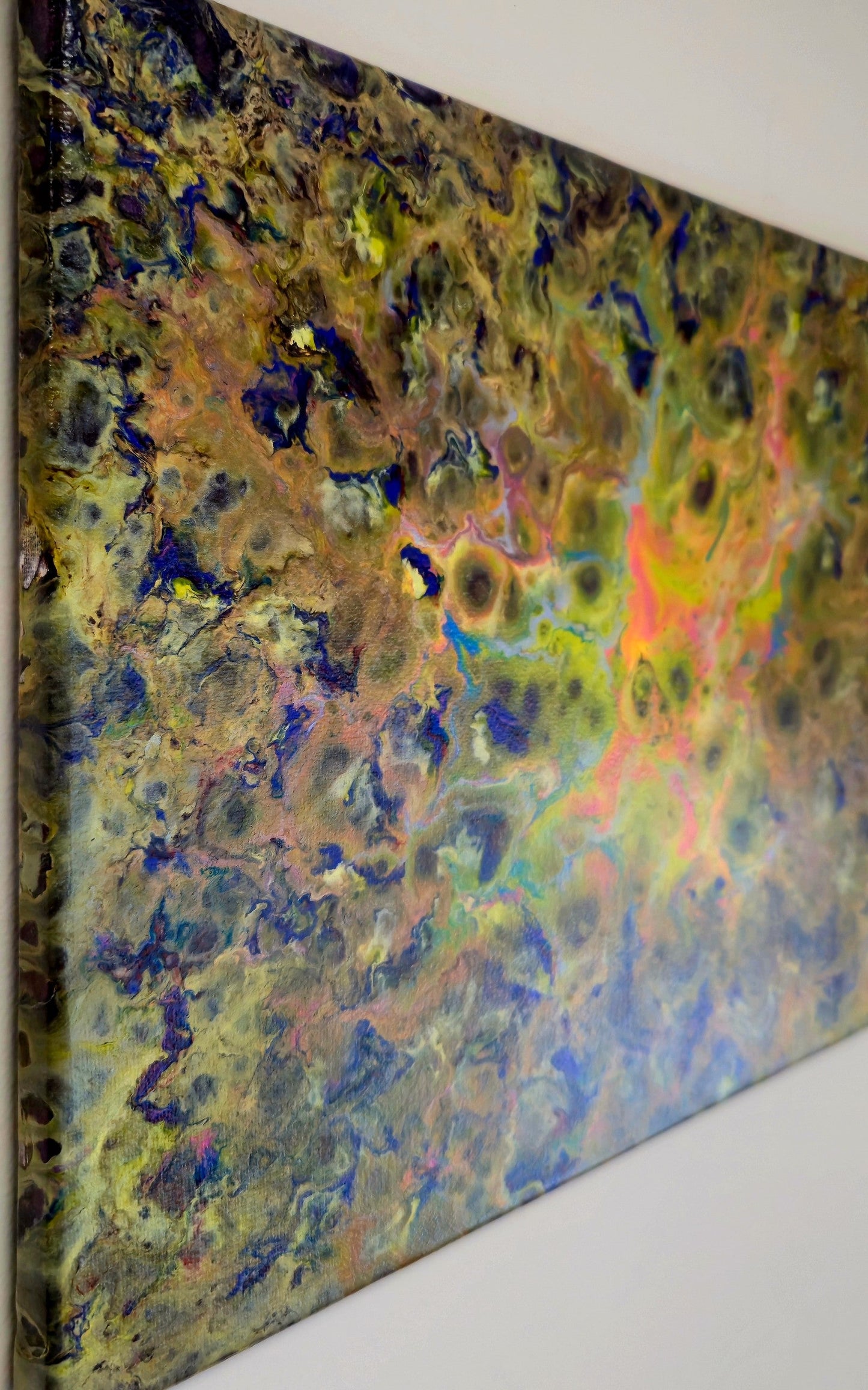 Obraz abstrakcyjny 30x40cm - Niebieski Czerwień Żółć