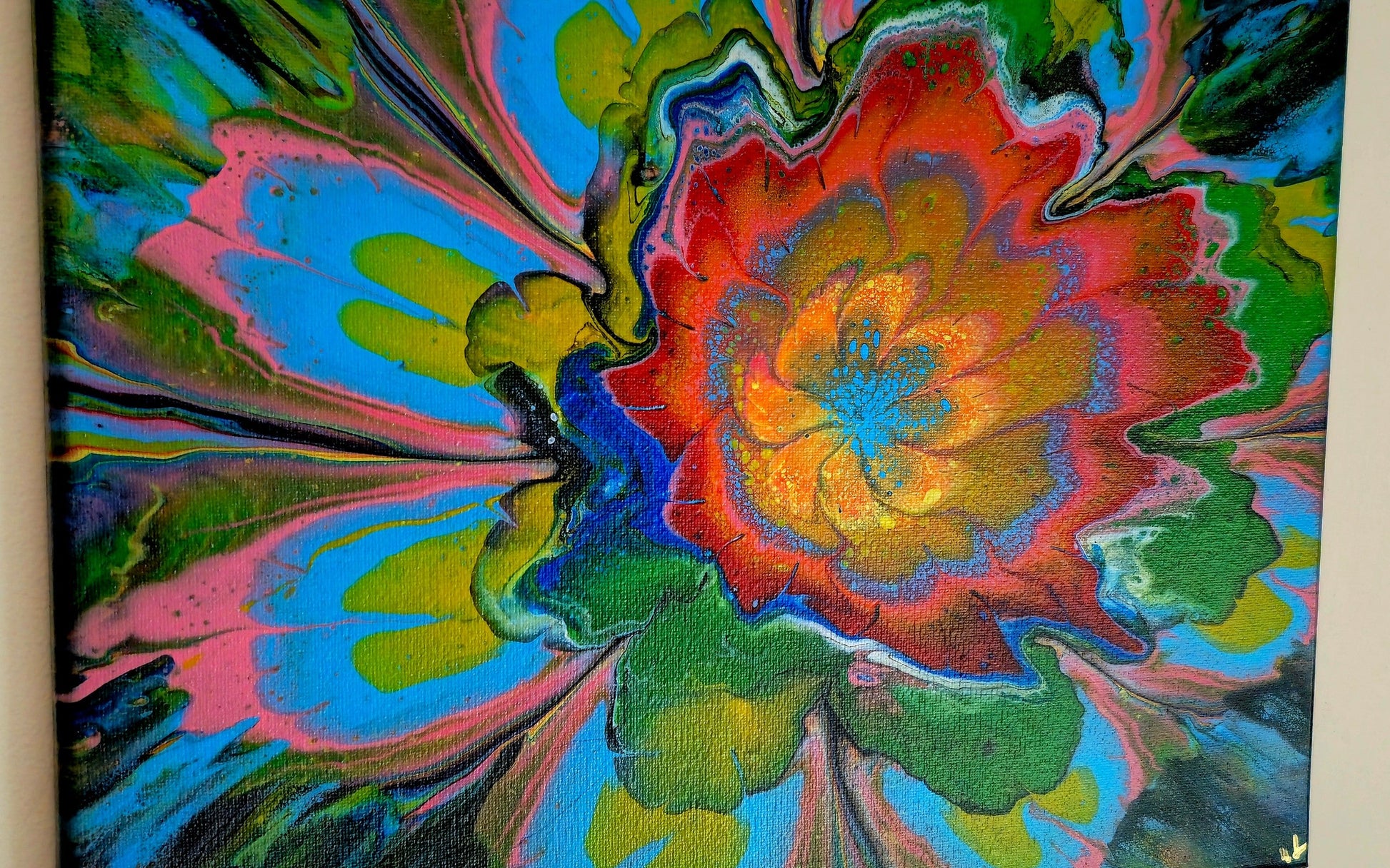 Obraz Kwiat 30x40cm - Abstrakcja Pouring Art
