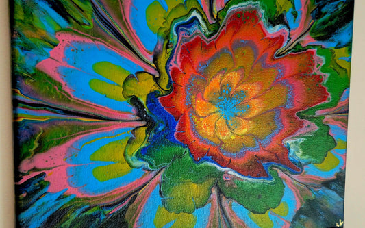 Obraz Kwiat 30x40cm - Abstrakcja Pouring Art