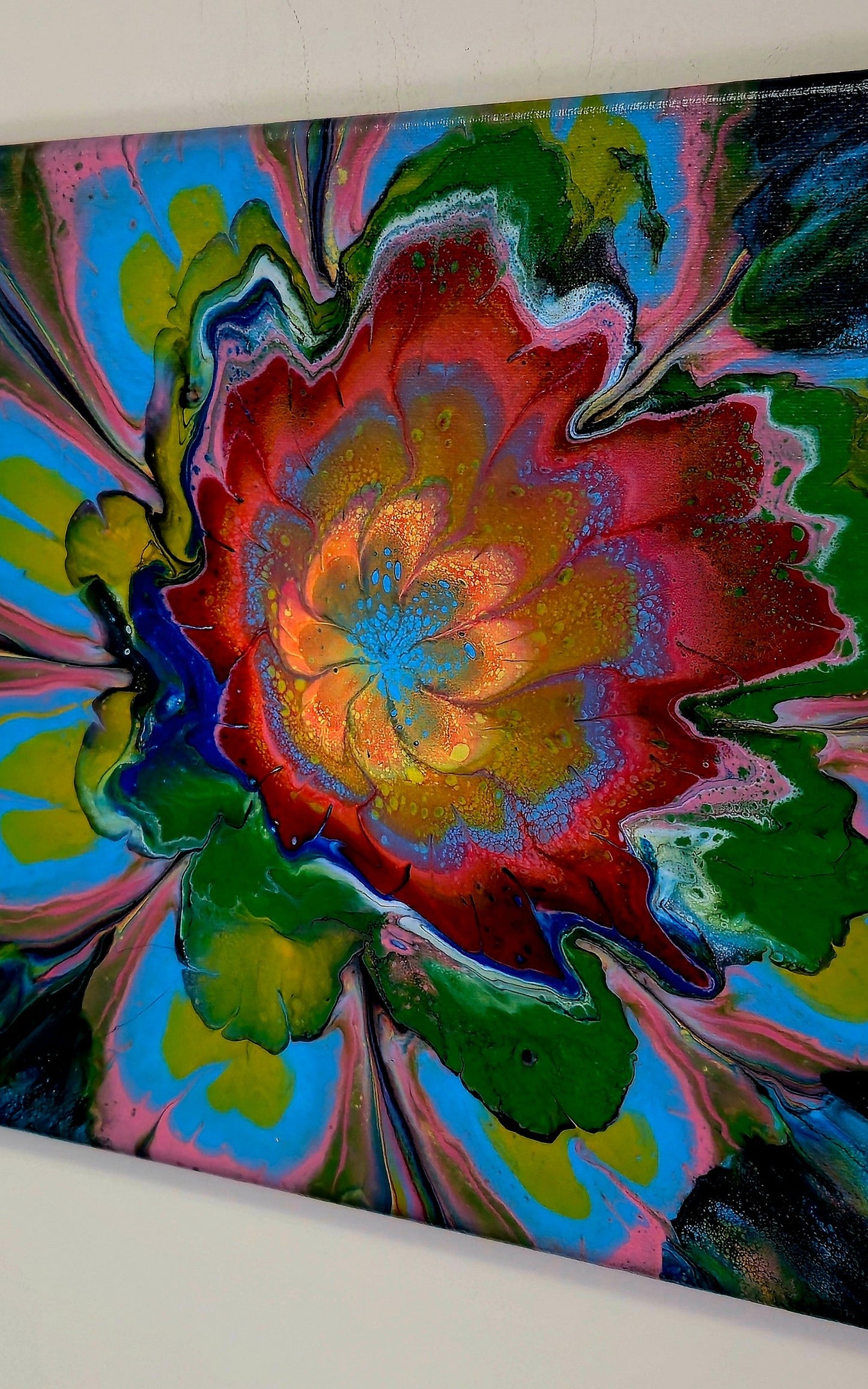 Obraz Kwiat 30x40cm - Abstrakcja Pouring Art
