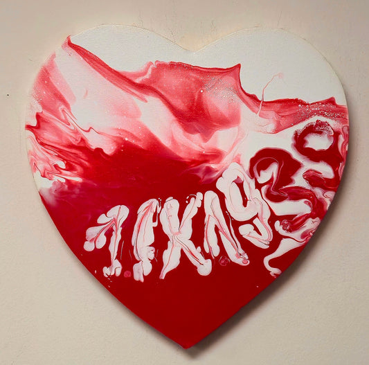 Obraz Serce 30cm - 1 IX 1939 Czerwień i Biel