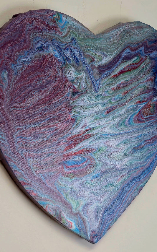 Obraz Serce 30cm - Pouring Art Personalizacja